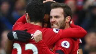 Juan Mata celebrates giving Manchester United the lead