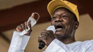 Alpha Condé, pictured in 2020