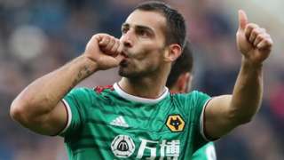 Jonny celebrates scoring Wolves' equaliser against Newcastle