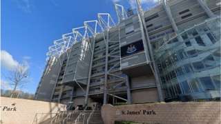 St James' Park stadium in Newcastle