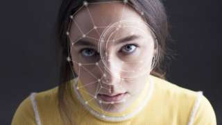 A stock illustration of facial recognition