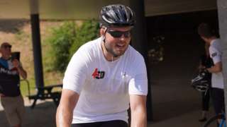 Ed Slater during his charity cycle