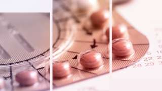 Close up of HRT pills