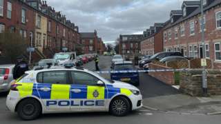 Police cordon in Armley