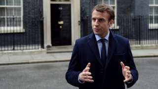 Emmanuel Macron in Downing Street