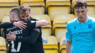 Alan Forrest and Andrew Shinnie celebrate
