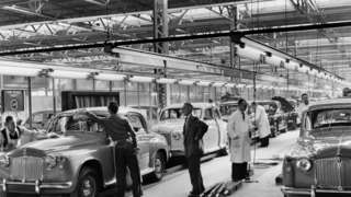 An interior view of the Rover factory in Solihull,