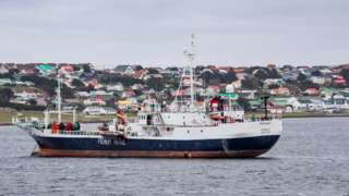 View over Stanley, the capital of the Falkland Islands