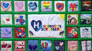 Quilt featuring designs by the group
