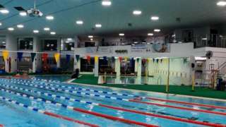 Swimming pool at Beau Sejour Leisure Centre