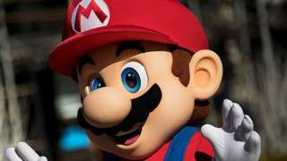 Nintendo character Mario waving