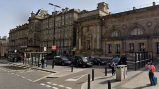 The existing taxi rank at Newcastle Central Station