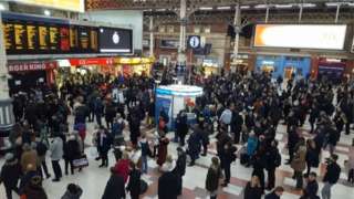 Commuters at Victoria station