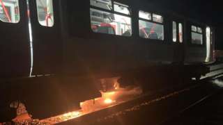 A fire on the train near Craven Arms