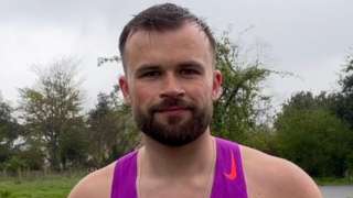 Ross in training for the London Marathon