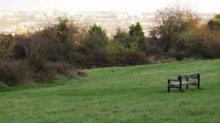 Bench overlooking Reading