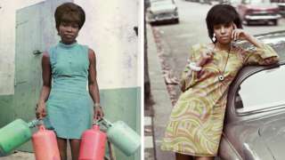 Composite image of two women