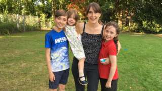 Kate Stradling and her children