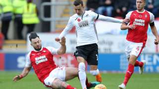 Match action from Rotherham v Swansea