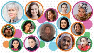 Image shows selection of women from 2020 list