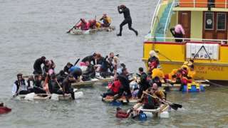 Poole Harbour bath tub race