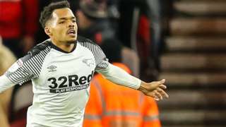 Derby's Duane Holmes celebrates equaliser at Middlesbrough