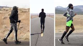 Hellah Sidibe running across USA