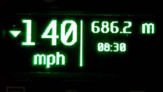 Speedometer reading 140mph