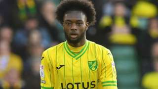 Abu Kamara in action for Norwich City