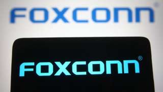 Foxconn logo on an iphone