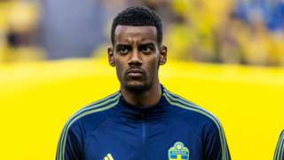 Alexander Isak in a Sweden tracksuit