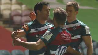 Leicester Tigers players celebrate