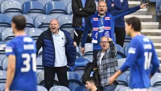 Several Rangers fans were furious at full-time on Saturday