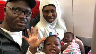 Aboubacarr Drammeh, wife Fatoumatta Hydara and their two children Fatimah, 3, and one-year-old Naeemah