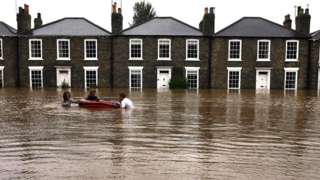 Beverley, North East Yorkshire, after heavy rainfall caused flooding, June 2007