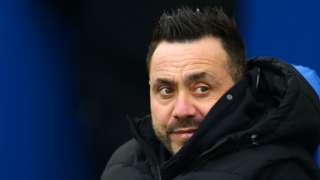 Brighton & Hove Albion head coach Roberto De Zerbi