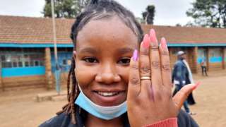 A voter in Kenya