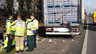 Paramedics outside the truck