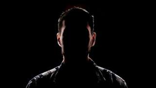 Stock image of a man in silhouette