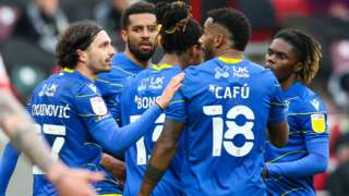 Filip Krovinovic celebrates