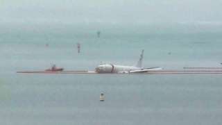 Nobody aboard the P-8A Poseidon was injured in the Monday afternoon incident