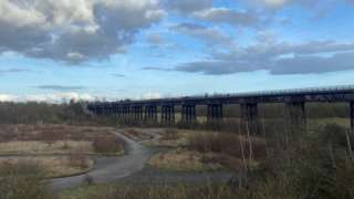 Bennerley Viaduct between Awsworth in Nottinghamshire and Ilkeston in Derbyshire