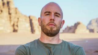 James Stammers in the Jordanian desert in his SAS: Who Dares Wins camo outfit