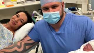 Baby John McClung makes his big entrance