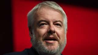 Carwyn Jones sporting a beard at the Labour party conference