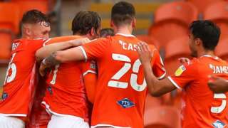 Blackpool players celebrate