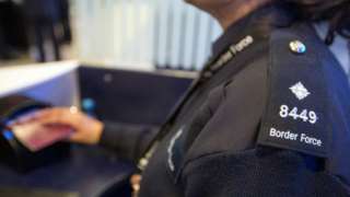 A man was detained by Border Force after refusing to remove a badge