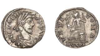 Two Roman Siliqua coins