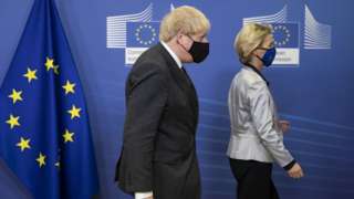 Boris Johnson and Ursula von der Leyen