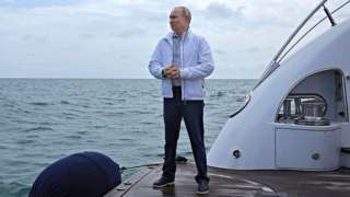 Putin on yacht